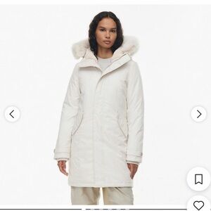 Aritzia The New Summit TNA Parka Matte Pearl Cream